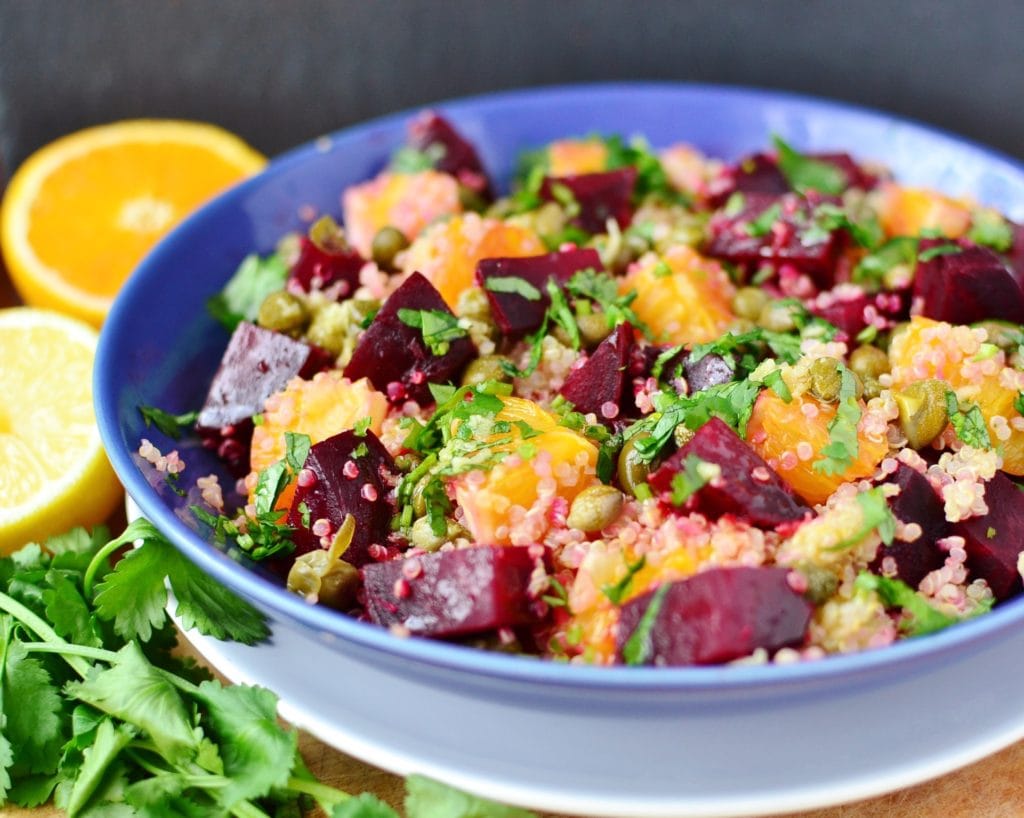 Beetroot Orange Quinoa Salad with Capers Everyday Healthy Recipes