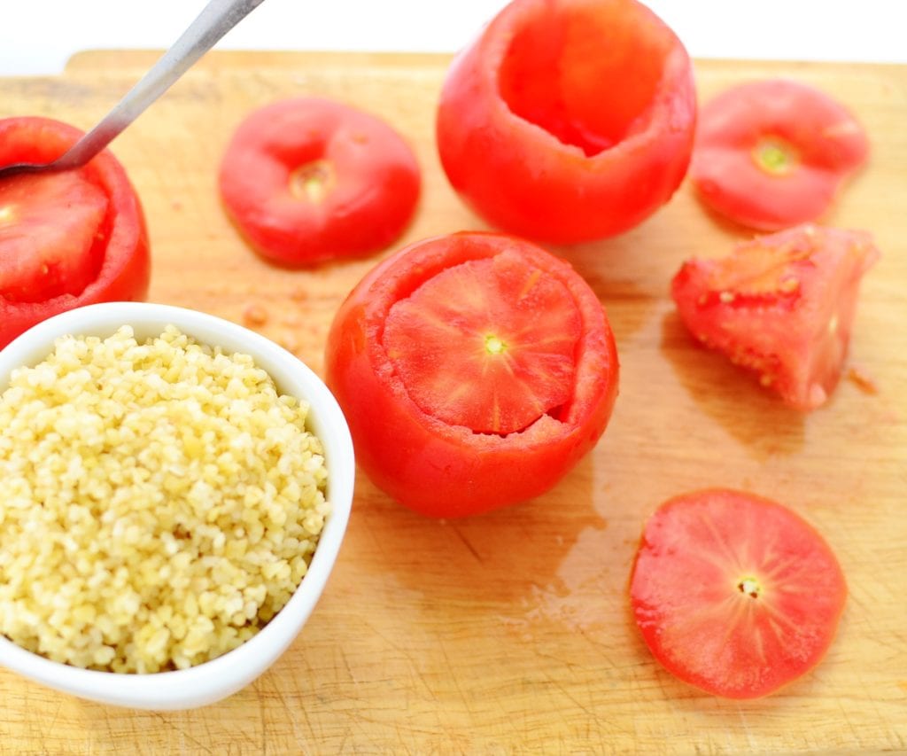 Bulgur Wheat Stuffed Tomatoes Recipe Everyday Healthy Recipes