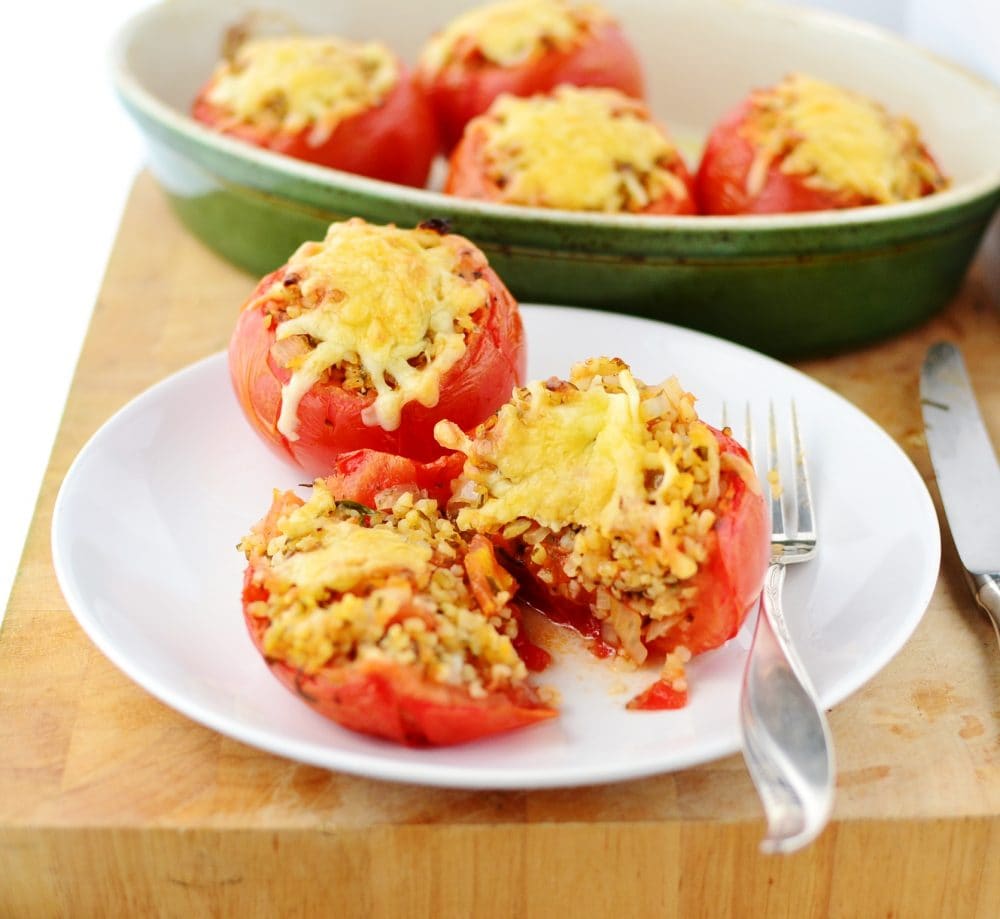 Bulgur Wheat Stuffed Tomatoes Recipe Everyday Healthy Recipes