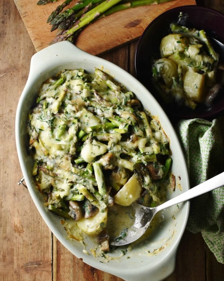 Creamy Asparagus Mushroom Potato Casserole Everyday Healthy Recipes