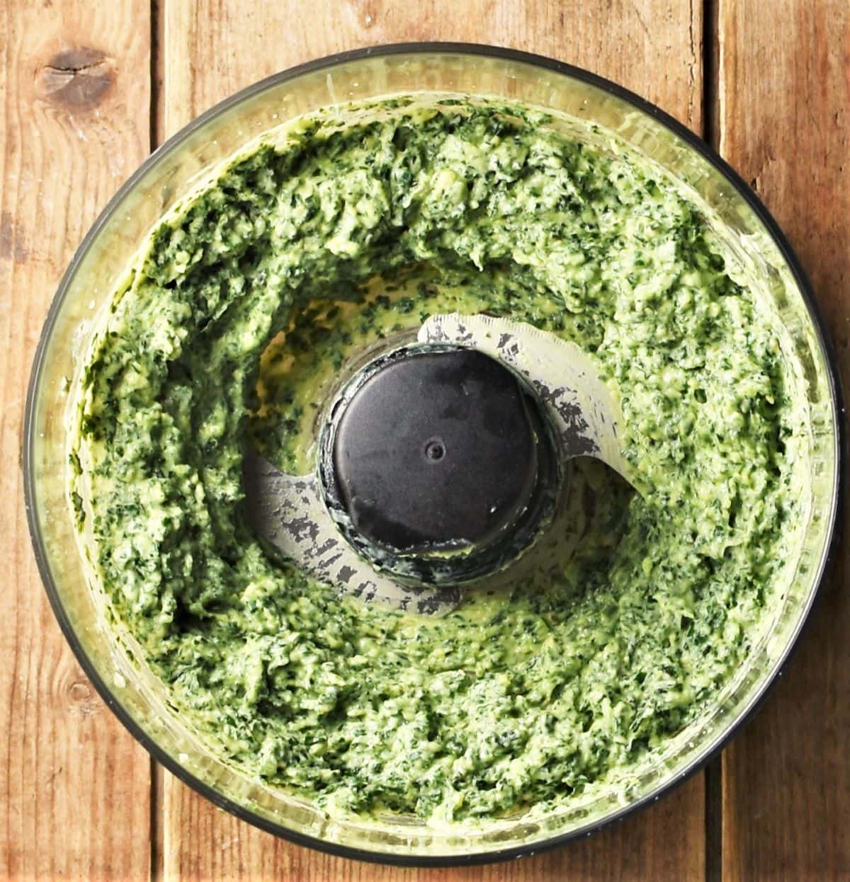 Kale dip mixture in food processor.