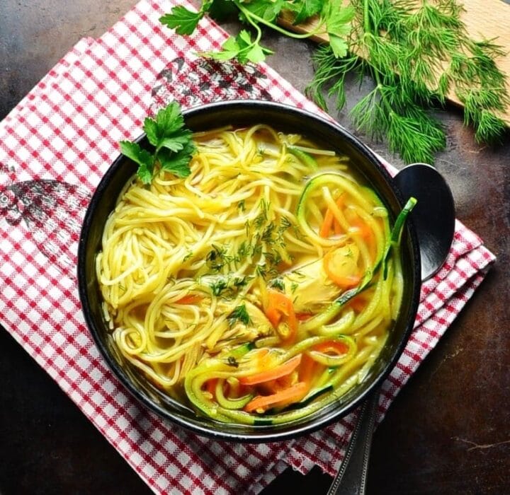 Chicken Zoodle Soup with Pasta Everyday Healthy Recipes