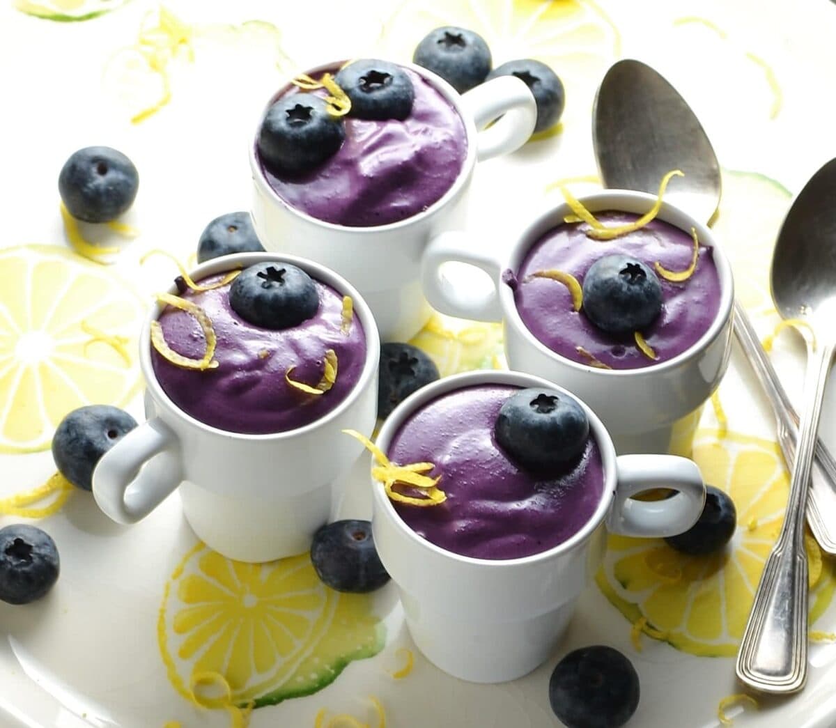 Blueberry Cream Cheese Dessert Cups (Healthy) - Everyday Healthy Recipes