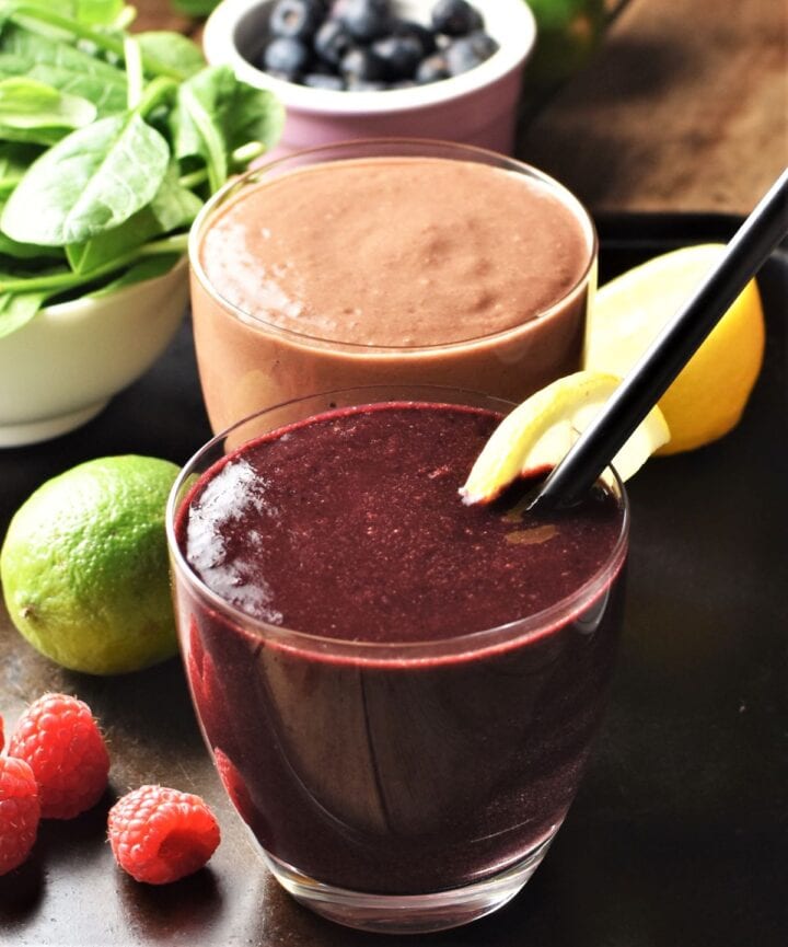 Spinach Berry Smoothie 2 Ways Everyday Healthy Recipes