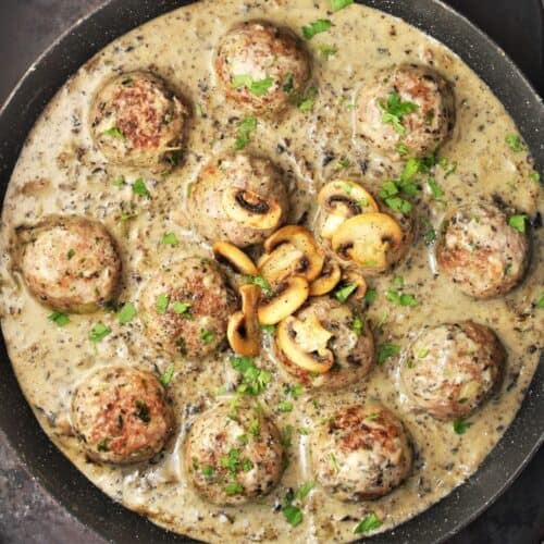 Healthy Meatballs in Mushroom Sauce Everyday Healthy Recipes