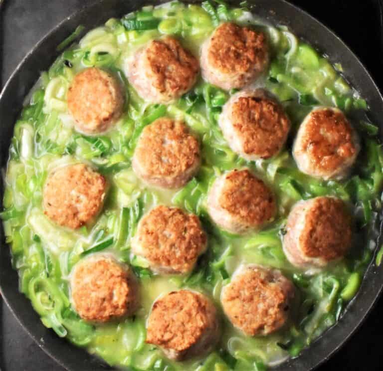 Chicken Meatballs in Leek Sauce Everyday Healthy Recipes